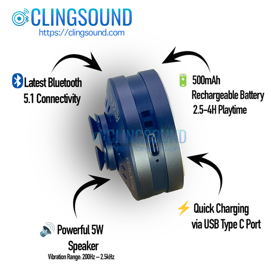 Pebble Speaker PLB-BT01 - ClingSound ®
