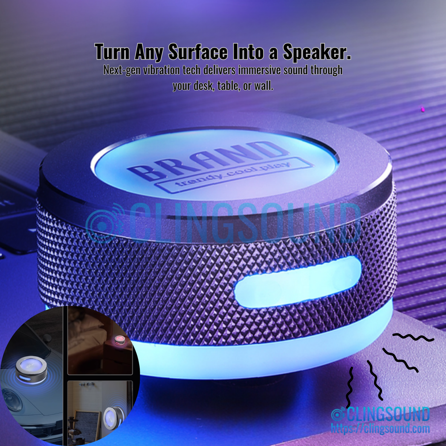 Pebble Speaker PLB-BT02 - ClingSound ®